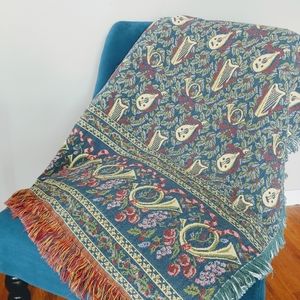 Vintage Country Christmas Tapestry Throw Blanket